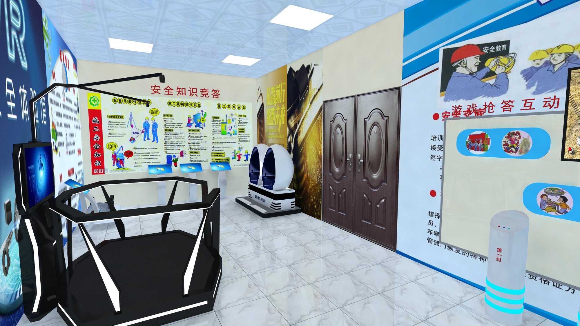 VR技术带您进入施工的危险！江苏建筑企业在工地施工现场设立VR安全体验馆，引导工人安全生产